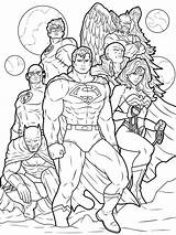 Justice League coloring pages sketch template