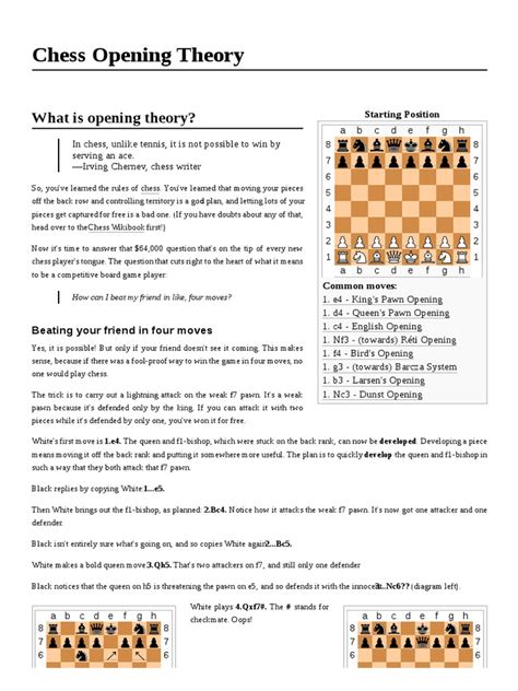 Chess Opening Theory | Chess Openings | Chess