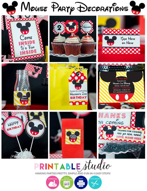 Mickey Mouse Party Decorations INSTANT DOWNLOAD Mickey Mouse | Etsy Canada