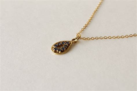 Blue Sapphire Pendant Necklace - Cynthia's Attic Direct - Antiques and Collectibles