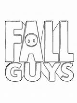 Logo Fall Guys Coloring Page  Funny Pages sketch template