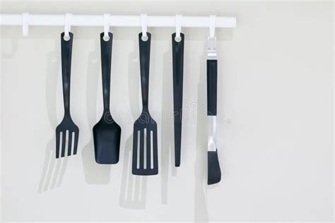 Black kitchen utensils. stock photo. Image of tools - 128839830