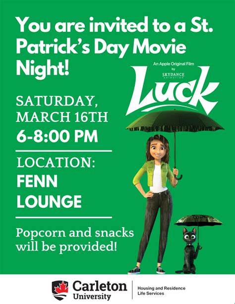 Movie Night - Luck - Events - Housing and Residence Life Services
