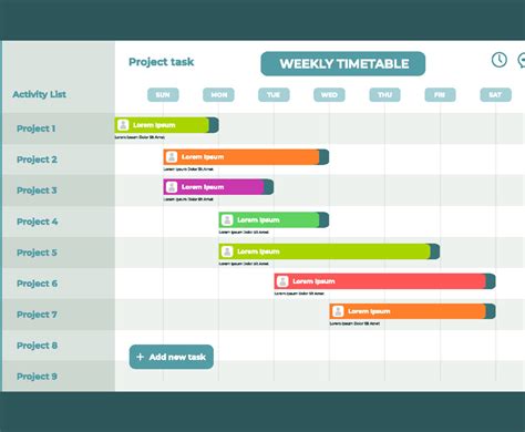 Weekly Schedule Project Task Manager Template