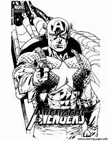Marvel Comic Captain America Coloring Page Pages Printable sketch template