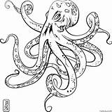 Animal Realistic Octopus Coloring Page » Turkau sketch template