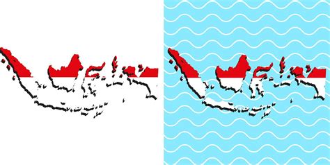 indonesia flag in 3d indonesia map 5266490 Vector Art at Vecteezy