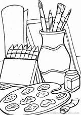Art Supplies Coloring Pages sketch template