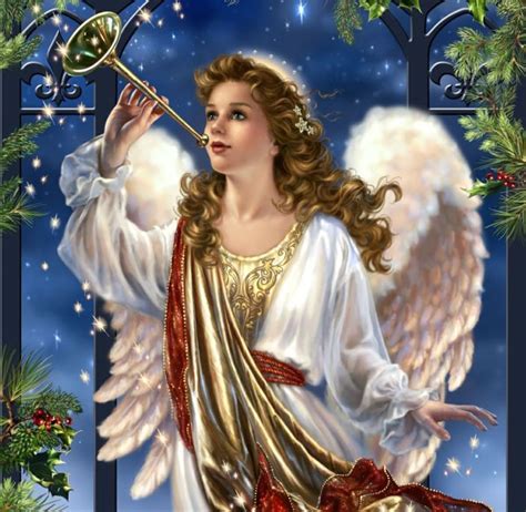 Christmas angel trumpet | Angel images, Christmas angels, Angel pictures