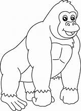 Gorilla Coloring Page sketch template