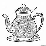 Teapot Coloring Page 69424 54946 sketch template