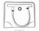 Designer Bag For Women Coloring Page Kids  Free Bags Printable sketch template