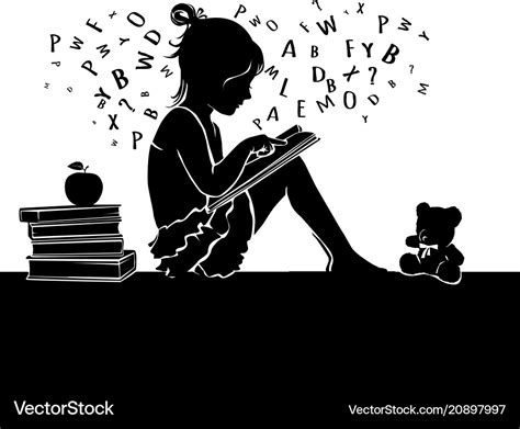 Girl Reading Book Silhouette | Images and Photos finder