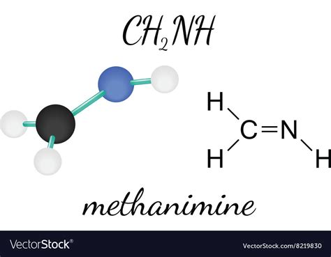 Ch2nh methanimine molecule Royalty Free Vector Image