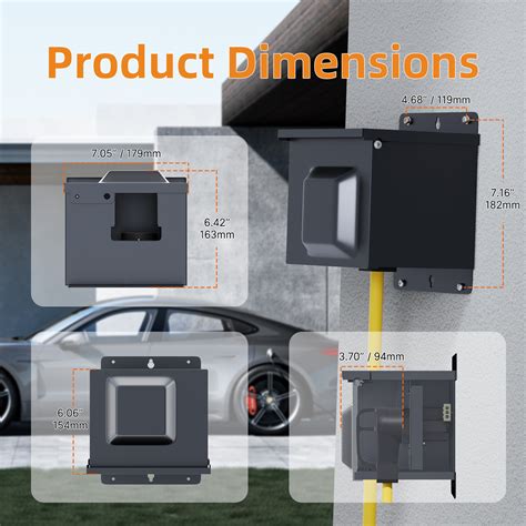 Heavy Duty Weatherproof 125/250V 50 Amp RV Outlet Box With Circuit Breaker NEMA 14-50R Receptacle