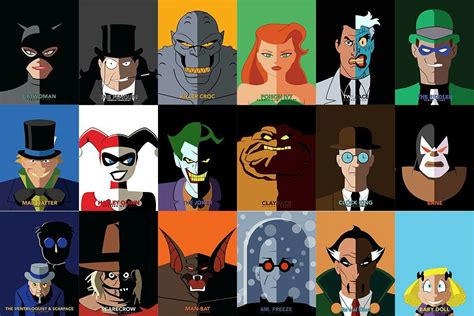 The Batman the Animated series villains | Batman wall art, Batman the ...