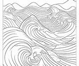 Free Waves Coloring Pages – Corner sketch template