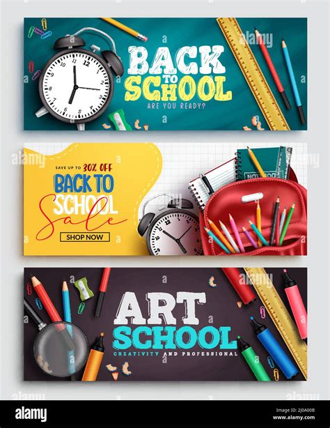 Back to school vector banner design. Back to school text with art ...