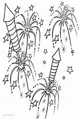 Printable Fireworks Coloring Pages sketch template