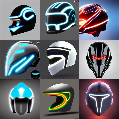 Tron styled helmet, concept art, trending on | Stable Diffusion