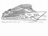 Statek Kolorowanka Crucero Schip Cruiseschip Wycieczkowy Vrachtschip  sketch template