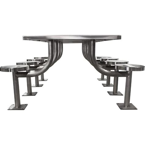 8 Seat Rectangular Stainless Steel Table - KryptoMax®