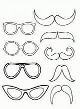 Free Mustache Coloring Pages Download Png  sketch template