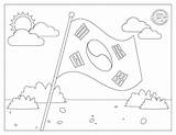 Coreia Bandeiras Coloringhome Sketch Coloring Page sketch template