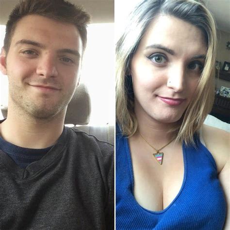 two people are shown side by side, one is wearing a blue tank top and ...