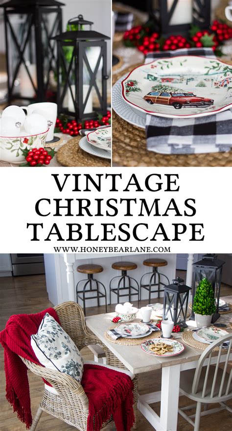 Vintage Christmas Table Setting - Honeybear Lane