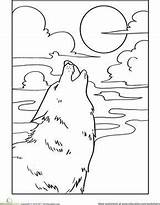 Wolf Howling Coloring Pages sketch template