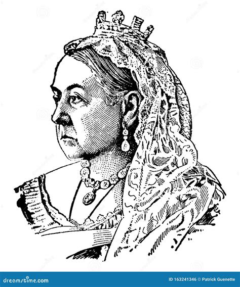 Queen Victoria of England Vintage Illustration Stock Vector - Illustration of vintage, england ...