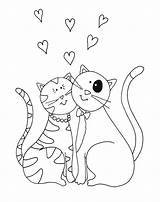 Free Dearie Dolls Digi Stamps Valentine Cats  Valentines Day coloring sketch template