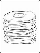 Pancakes Coloring Pages sketch template
