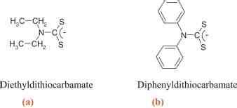 Structure of the dithiocarbamate ligands. | Download Scientific Diagram