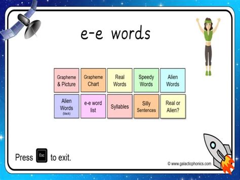 ee split digraph phonics worksheets and games - Galactic Phonics