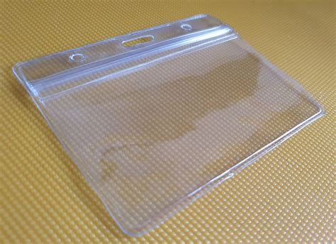 10x Clear Plastic ID Badge Card Pocket Holder Pouches for | Etsy