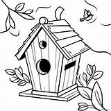 Bird House Coloring Page 20942 16558 sketch template