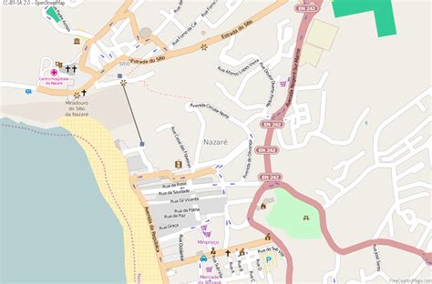 Nazaré Map Portugal Latitude & Longitude: Free Maps