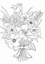 Free Flower Bouquet Coloring Page  Printable Pages For Kids sketch template