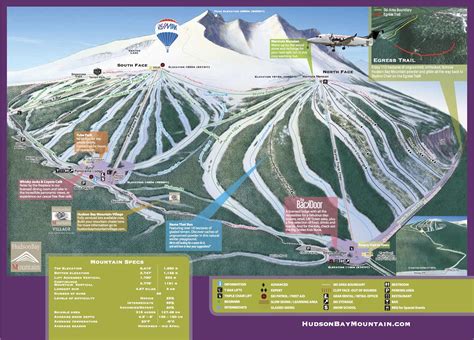 Hudson Bay Mountain Piste Map / Trail Map