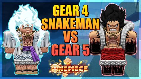 Gear 4 Snakeman vs Gear 5 - Full Showcase in A One Piece Game - YouTube