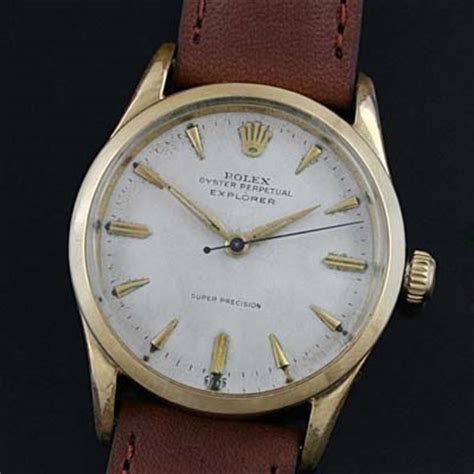 Rolex Explorer vintage watch in yellow gold-filled Oyster case - Used and Vintage Watches for Sale