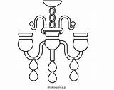 Chandelier Coloring Pages Sketch Page sketch template