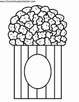 Popcorn Box Coloring Page Sketch sketch template