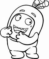 Oddbods Coloring Page sketch template