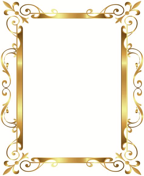 Gold Frame, Picture Frame - Photo Frame Transparent Image and Clipart | Clip art frames borders ...