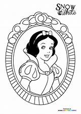 Snow White Portrait  Coloring Pages For Kids sketch template