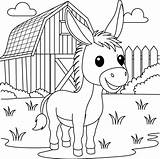 Donkey Farm Coloring Page Over 709 Royalty Free Licensable Stock  sketch template