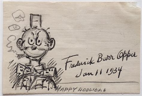 Signed Original Cartoon Drawing of Happy Hooligan | Frederick Burr OPPER